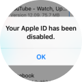 apple id has been disabled