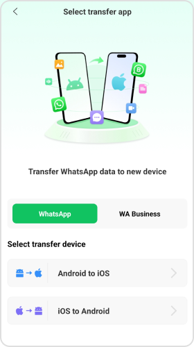 WhatsApp transfer step 2