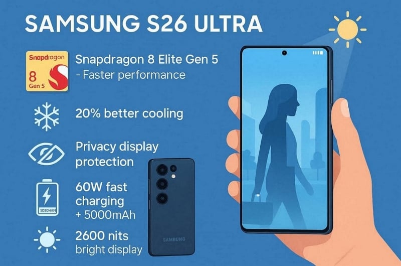 upgrades in samsung s26 ultra