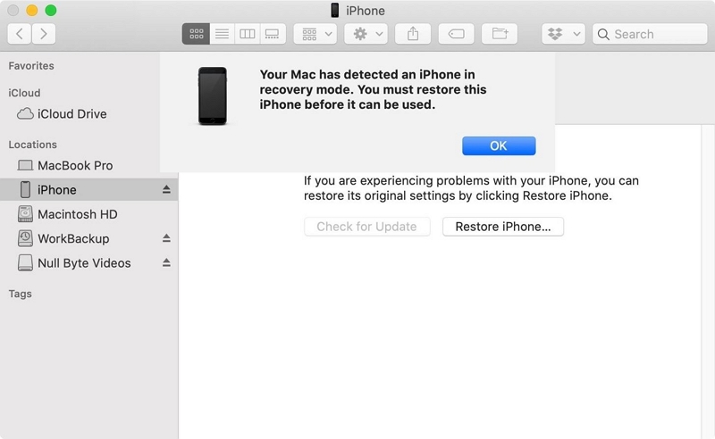 Restore iPad in DFU Mode