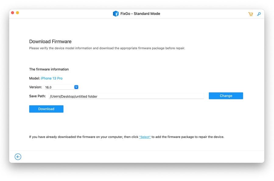 download the necessary firmware