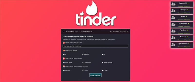 Tinder Gold Online Generators