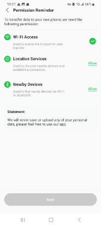 pick the next button 