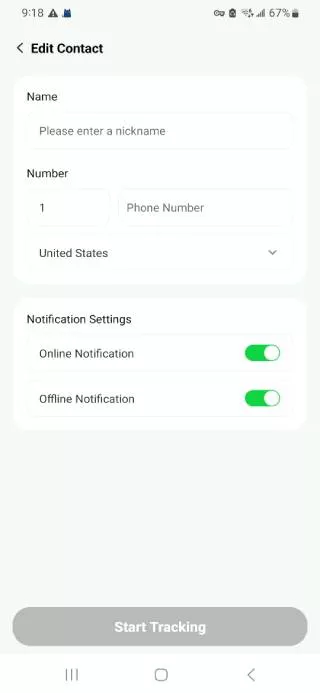 download app and enter target details