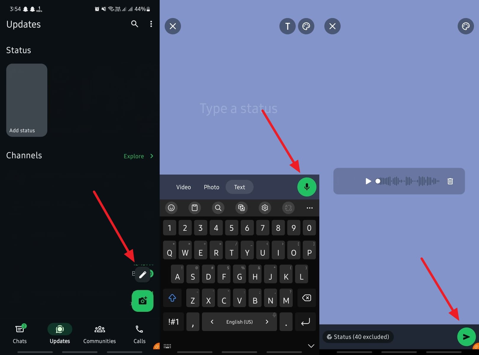 record music on whatsapp