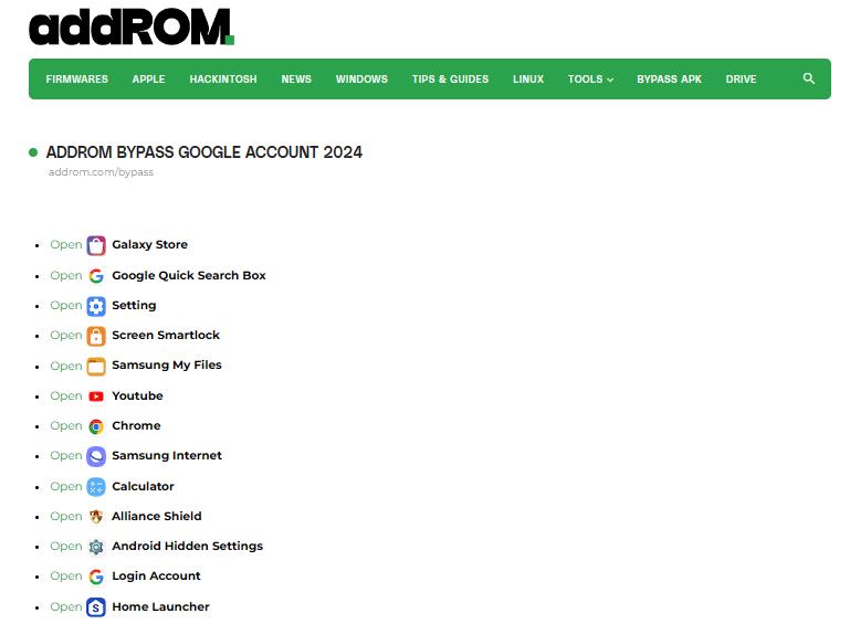 addrom frp bypass