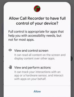 recover via call recording app service