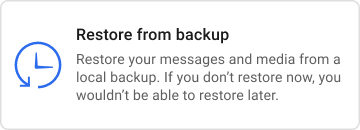 android restore from backup signal