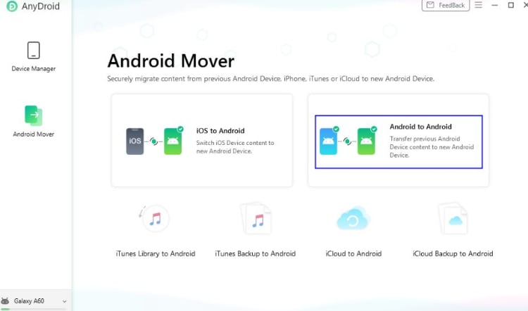 select android to android or iphone