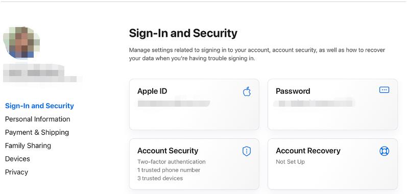 change apple id password