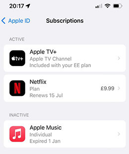 Apple Music subscription