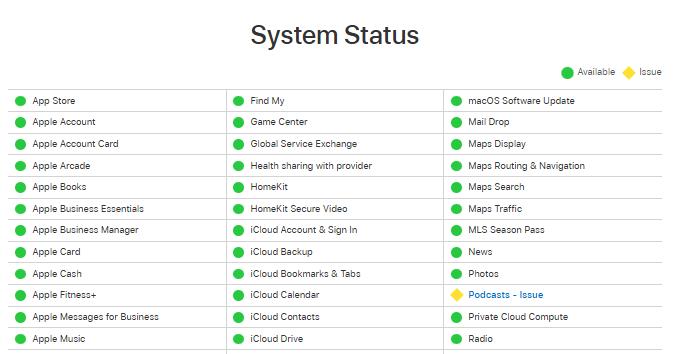 apple podcasts not working today