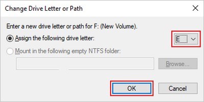 assign a drive letter