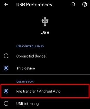 backup Android phone to pc with usb