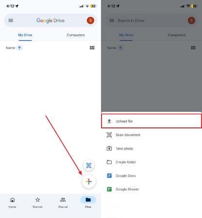open google drive on iphone