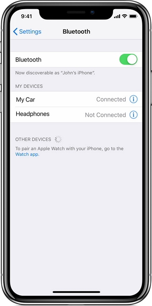 Disable bluetooth on the device