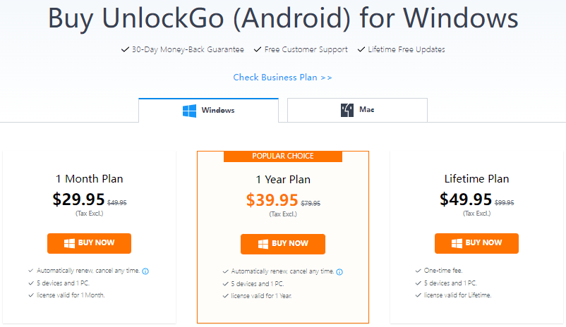 find trial registration code of unlockgo app