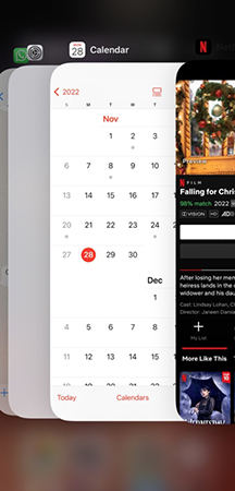 restart calendar app