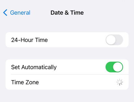 Change date and time to fix call fail on iPhone