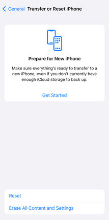 Erase iphone to fix call fail on iPhone