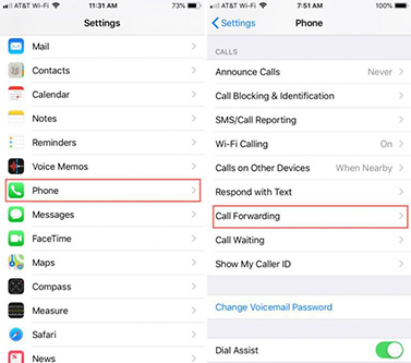 disable call forwarding