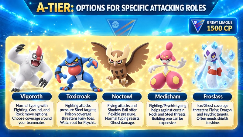 Catch Cup Pokémon GO A-Tier Picks