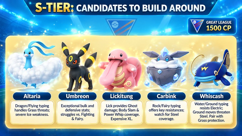 Catch Cup Pokémon GO S-Tier Picks