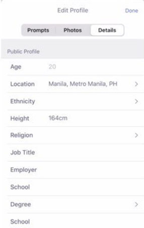 coffee meets bagel change location