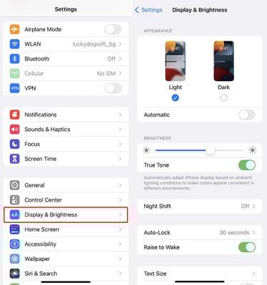 Change Your Display Settings to fix iPhone Screen Green Tint