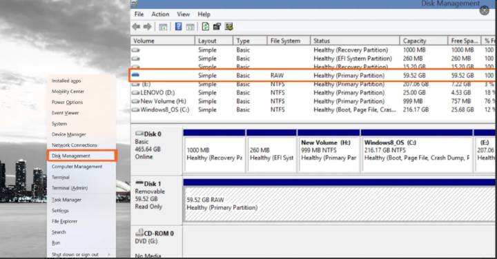 change USB drive letter in Disk Management