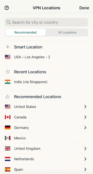 change hily location using a vpn