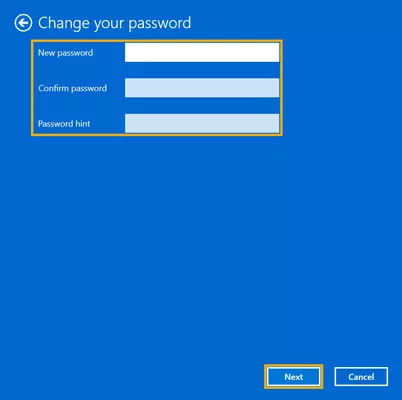 change local password