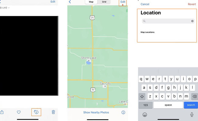 iOS 16 change photo location