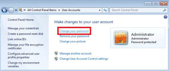 change your password