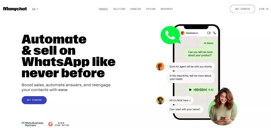 manychat ai whatsapp chatbot