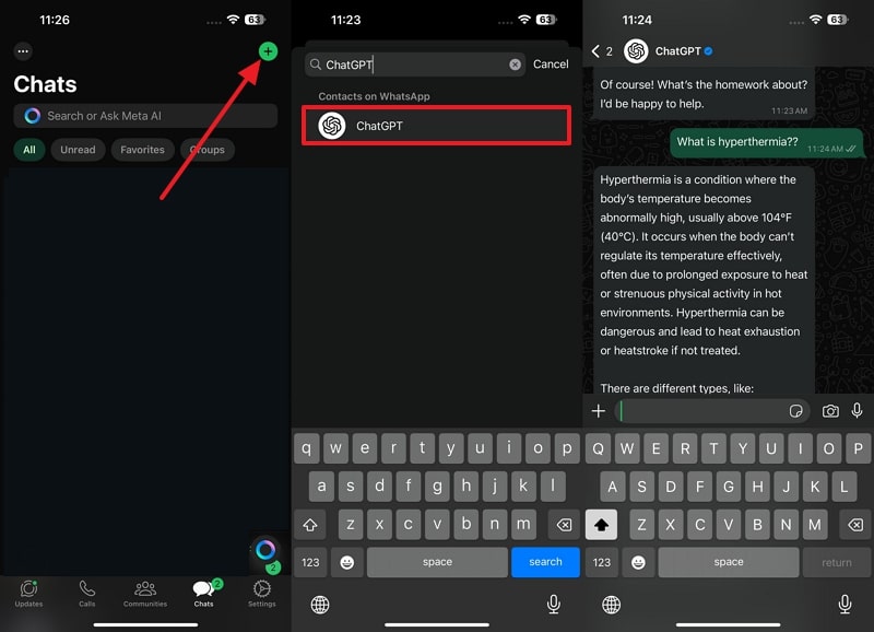start conversation with chatgpt iphone