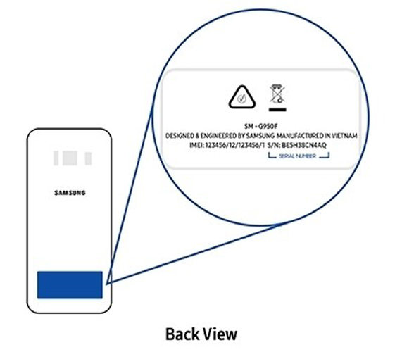 how to check the model number of samsung phone