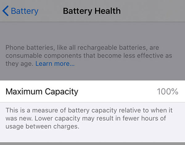 check battery health ios17