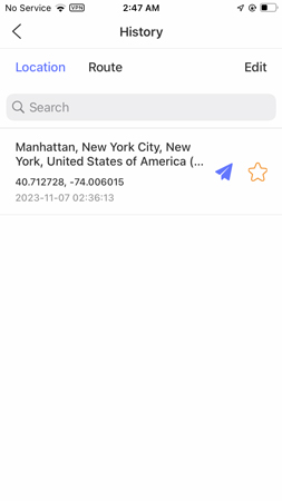 Check history anygo ios