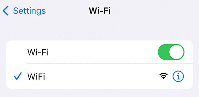check network connection ios17
