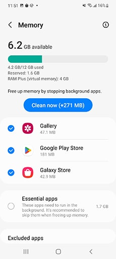 check samsung memory