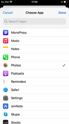 choose photos app