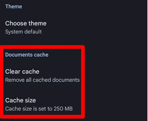 clear cache on google