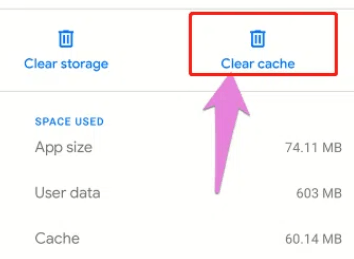 clear data and cache
