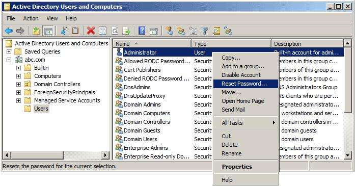 reset windows server 2016 password with password 3