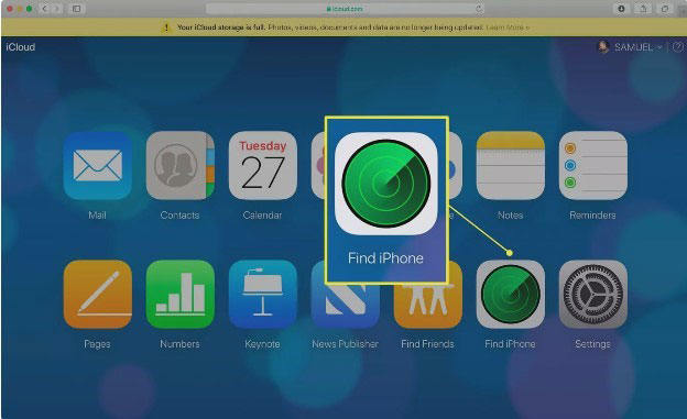 click find iphone