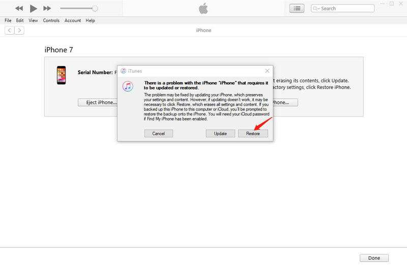 how to bypass iphone passcode with itunes