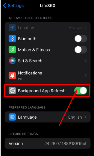 background app refresh