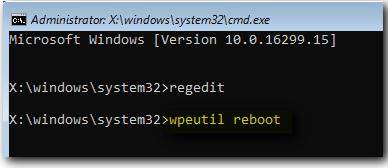 password reset command prompt