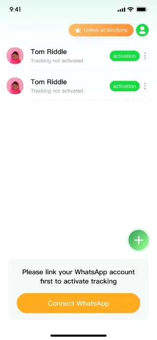 link both whatsapp and WaTracker app